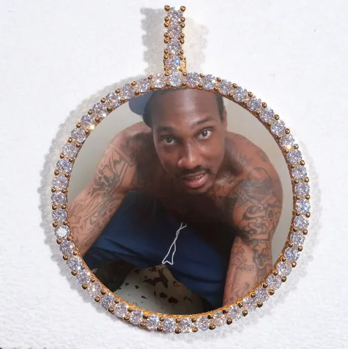 LARGE 3D CIRCLE CUSTOM PICTURE PENDANT sold by The GUU Shop