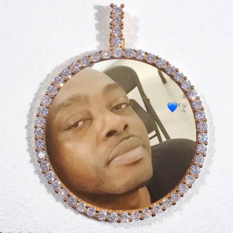 LARGE 3D CIRCLE CUSTOM PICTURE PENDANT sold by The GUU Shop