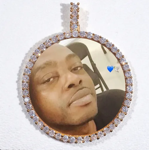 LARGE 3D CIRCLE CUSTOM PICTURE PENDANT sold by The GUU Shop