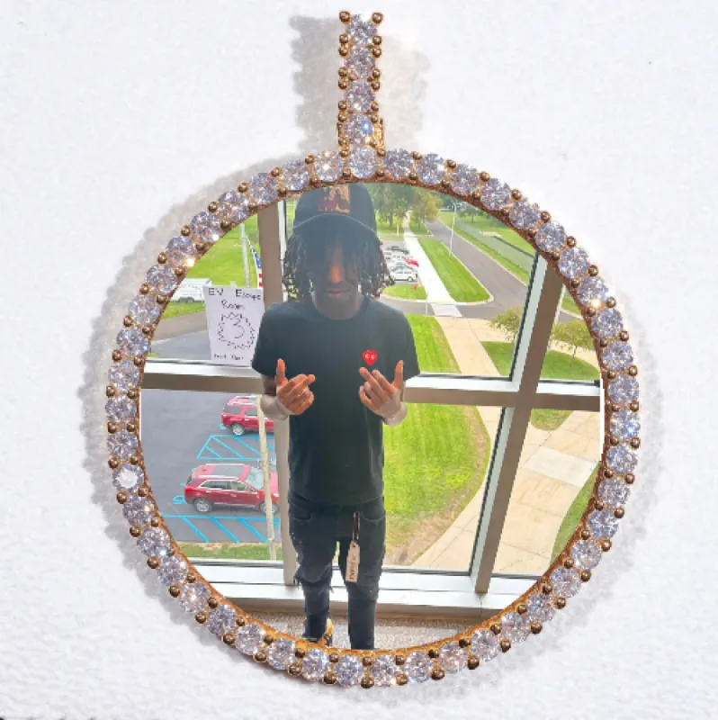 LARGE 3D CIRCLE CUSTOM PICTURE PENDANT sold by The GUU Shop