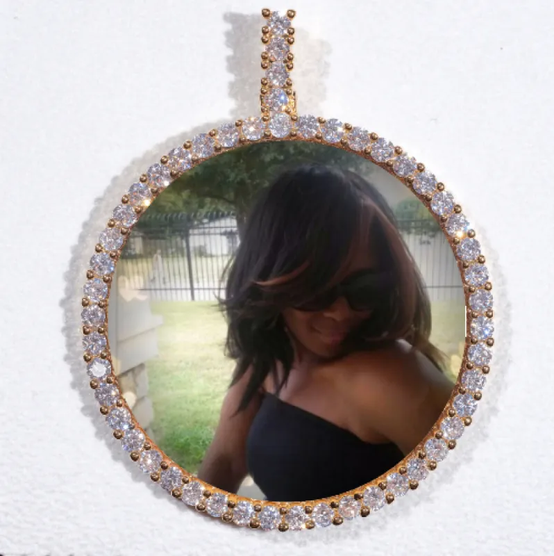 LARGE 3D CIRCLE CUSTOM PICTURE PENDANT sold by The GUU Shop