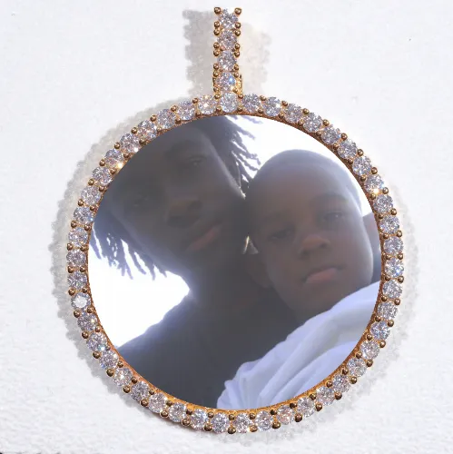 LARGE 3D CIRCLE CUSTOM PICTURE PENDANT sold by The GUU Shop