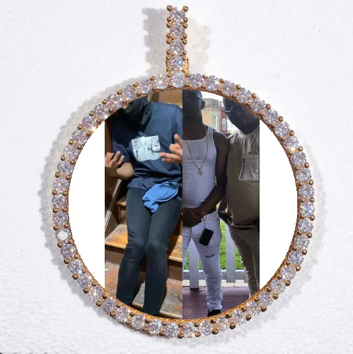 LARGE 3D CIRCLE CUSTOM PICTURE PENDANT sold by The GUU Shop