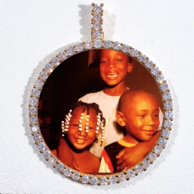 LARGE 3D CIRCLE CUSTOM PICTURE PENDANT sold by The GUU Shop