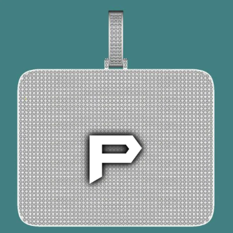 CUSTOM LETTER NECKLACE 3D BIG SQUARE sold by The GUU Shop