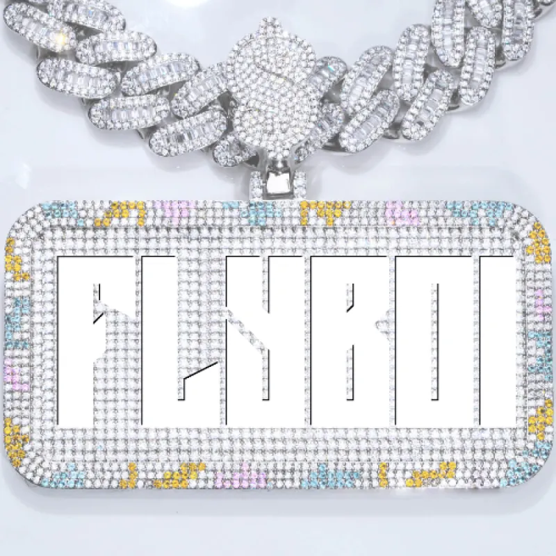 CUSTOM LETTER NECKLACE 3D COLORFUL SQUARE sold by The GUU Shop