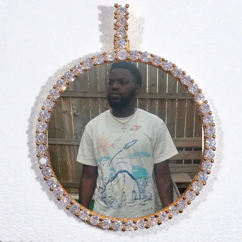 LARGE 3D CIRCLE CUSTOM PICTURE PENDANT sold by The GUU Shop