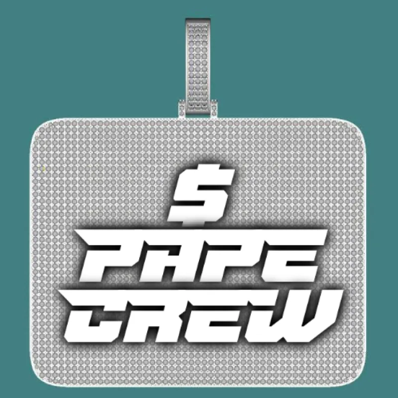 CUSTOM LETTER NECKLACE 3D BIG SQUARE sold by The GUU Shop