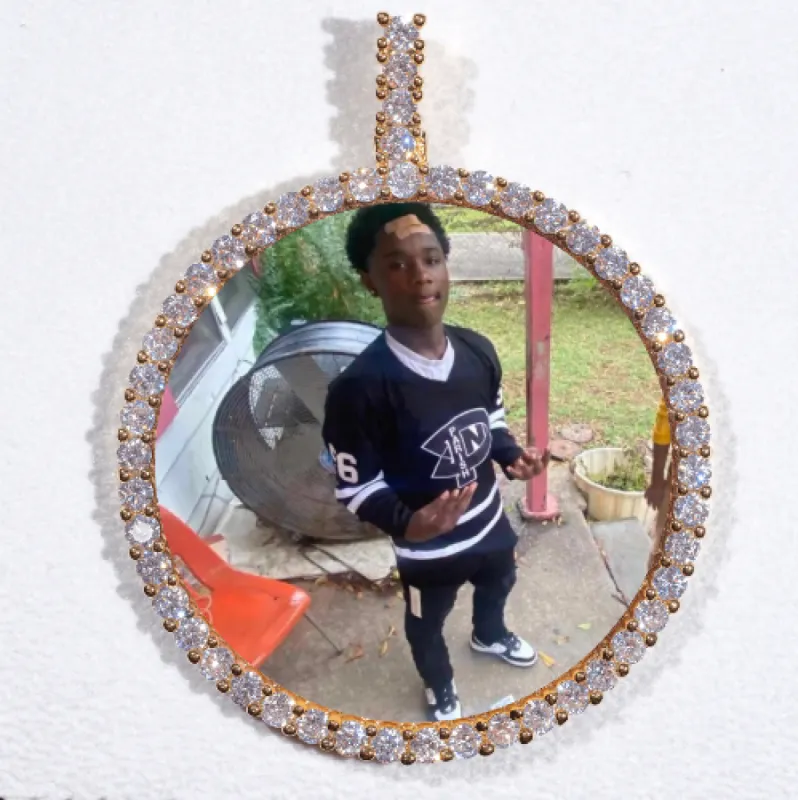 LARGE 3D CIRCLE CUSTOM PICTURE PENDANT sold by The GUU Shop
