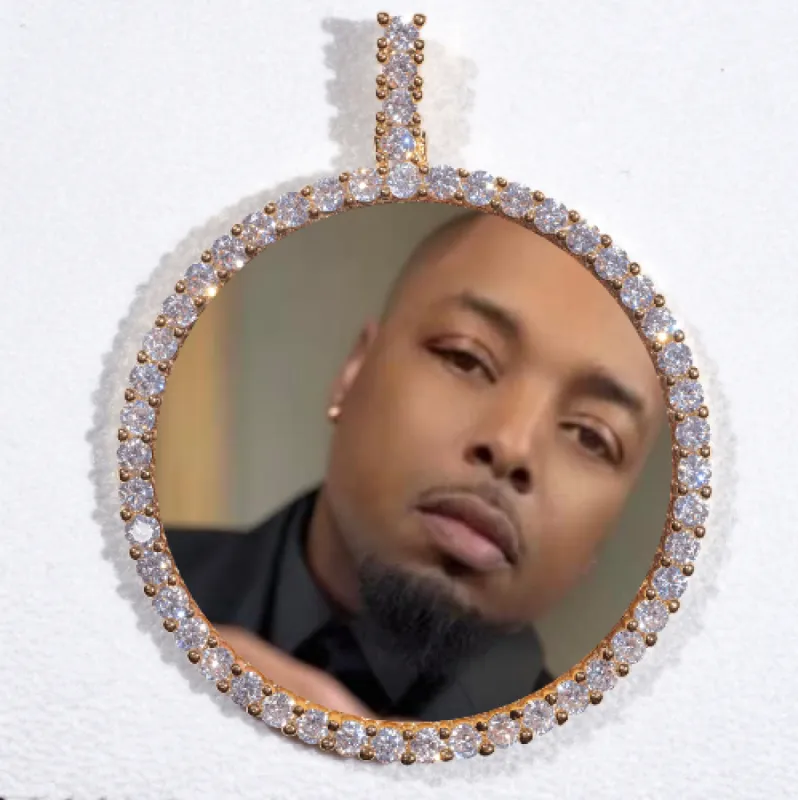 LARGE 3D CIRCLE CUSTOM PICTURE PENDANT sold by The GUU Shop