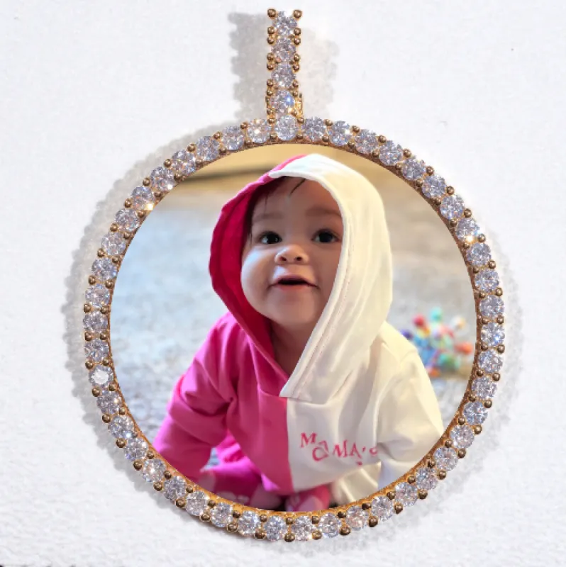 LARGE 3D CIRCLE CUSTOM PICTURE PENDANT sold by The GUU Shop