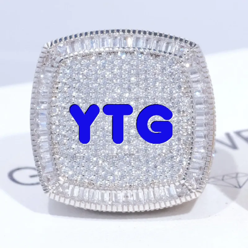 CUSTOM LETTER 3D ICED RING sold by The GUU Shop