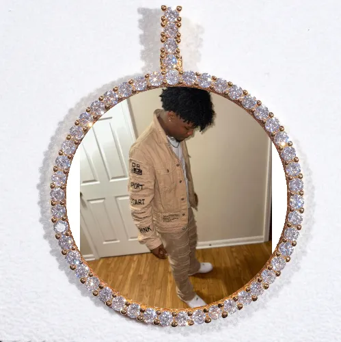 LARGE 3D CIRCLE CUSTOM PICTURE PENDANT sold by The GUU Shop
