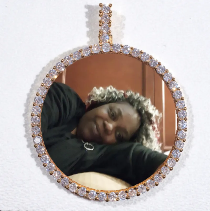 LARGE 3D CIRCLE CUSTOM PICTURE PENDANT sold by The GUU Shop