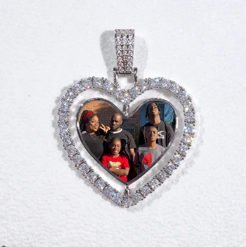 3D Spinning 2-Faced Heart Custom Picture Pendant sold by The GUU Shop