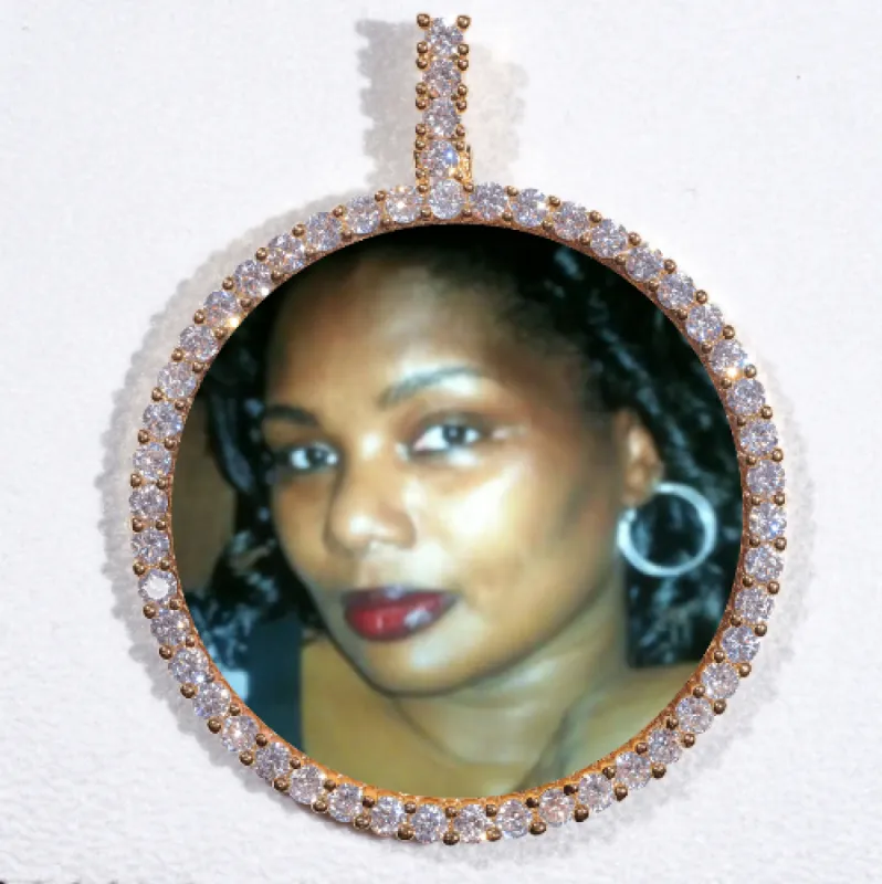 LARGE 3D CIRCLE CUSTOM PICTURE PENDANT sold by The GUU Shop