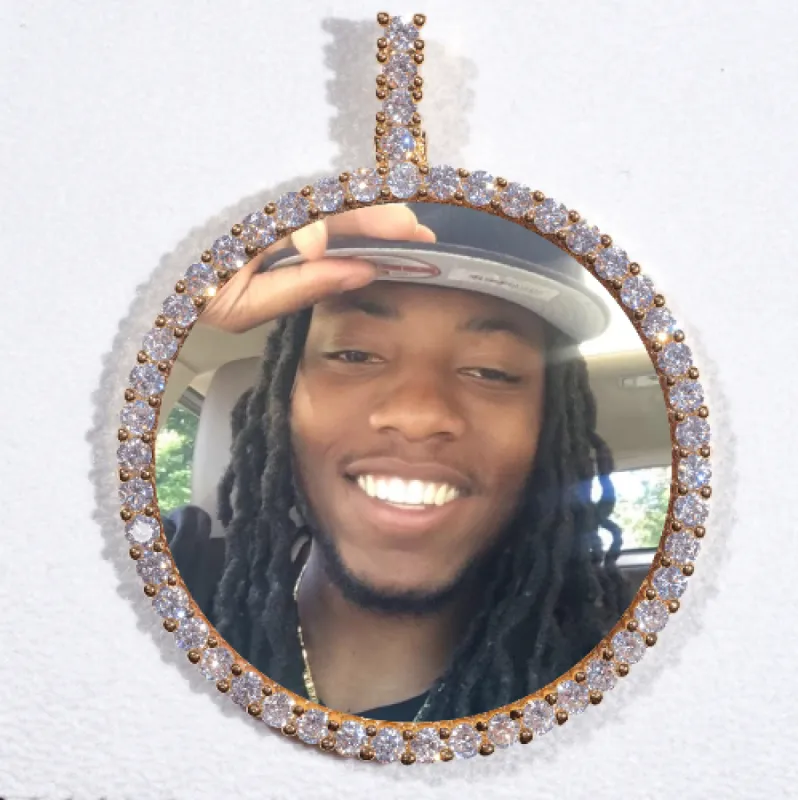 LARGE 3D CIRCLE CUSTOM PICTURE PENDANT sold by The GUU Shop