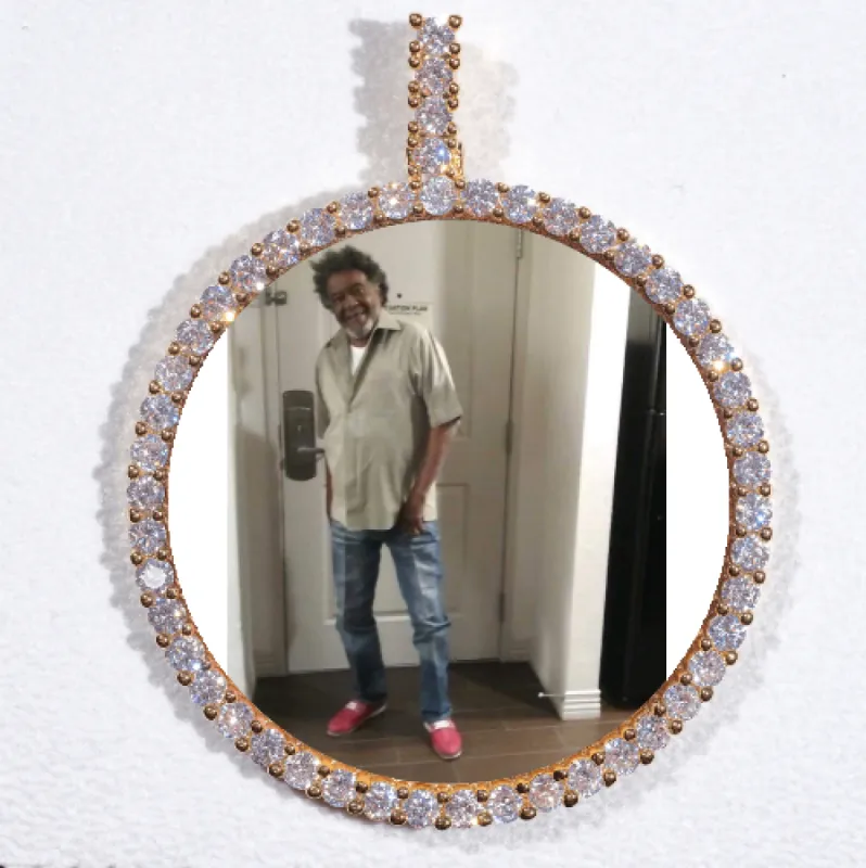 LARGE 3D CIRCLE CUSTOM PICTURE PENDANT sold by The GUU Shop