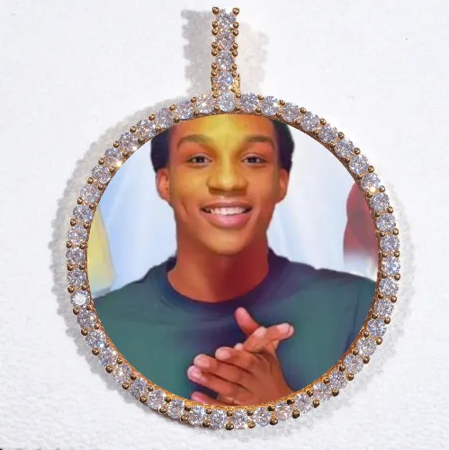 LARGE 3D CIRCLE CUSTOM PICTURE PENDANT sold by The GUU Shop