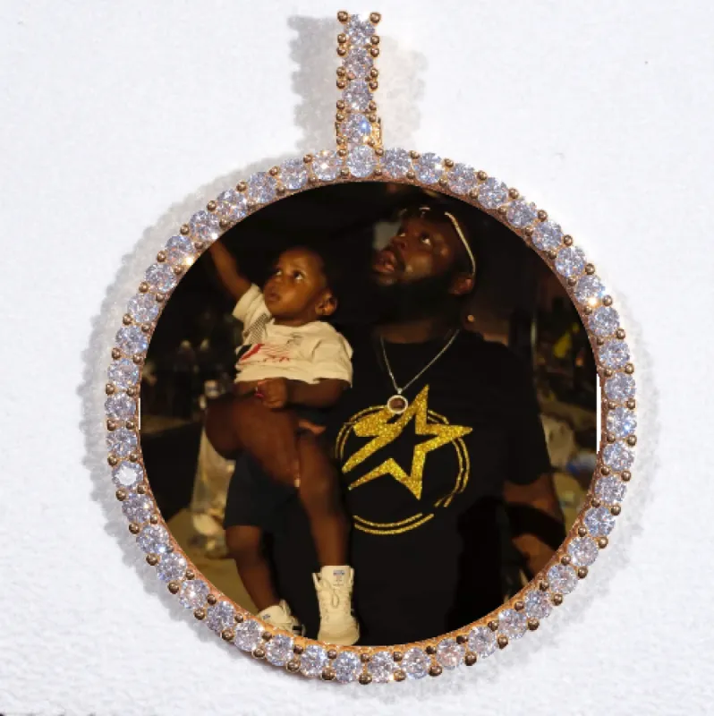 LARGE 3D CIRCLE CUSTOM PICTURE PENDANT sold by The GUU Shop