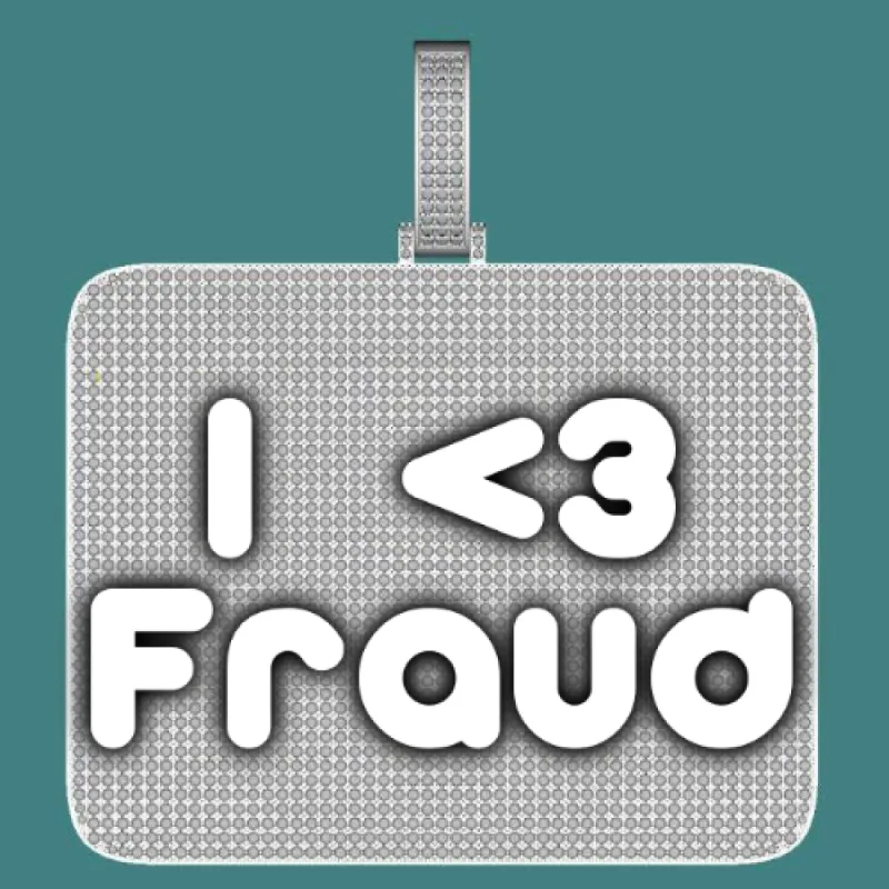 CUSTOM LETTER NECKLACE 3D BIG SQUARE sold by The GUU Shop