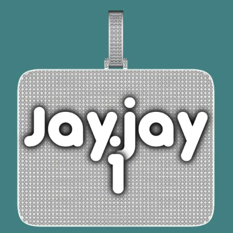 CUSTOM LETTER NECKLACE 3D BIG SQUARE sold by The GUU Shop