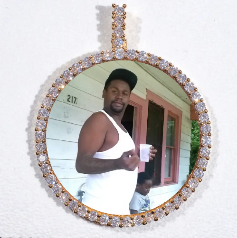 LARGE 3D CIRCLE CUSTOM PICTURE PENDANT sold by The GUU Shop