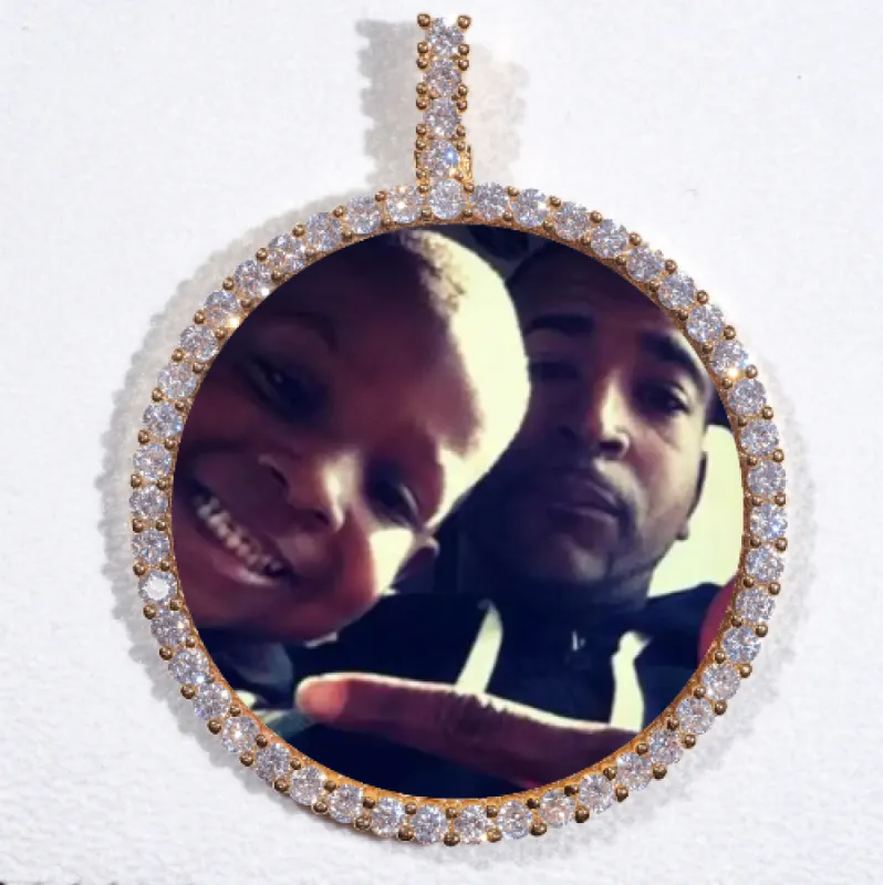 LARGE 3D CIRCLE CUSTOM PICTURE PENDANT sold by The GUU Shop