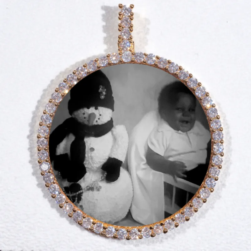 LARGE 3D CIRCLE CUSTOM PICTURE PENDANT sold by The GUU Shop