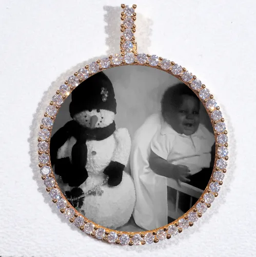 LARGE 3D CIRCLE CUSTOM PICTURE PENDANT sold by The GUU Shop