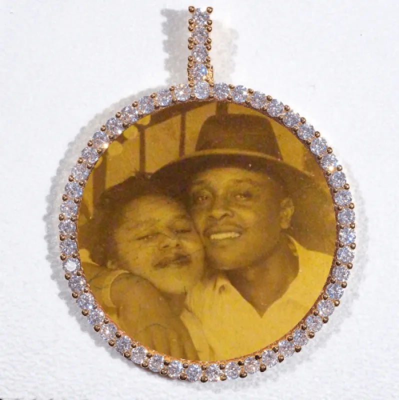 LARGE 3D CIRCLE CUSTOM PICTURE PENDANT sold by The GUU Shop