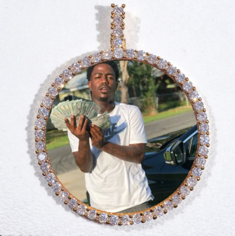 LARGE 3D CIRCLE CUSTOM PICTURE PENDANT sold by The GUU Shop