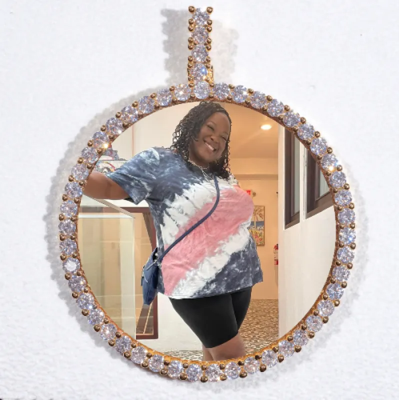 LARGE 3D CIRCLE CUSTOM PICTURE PENDANT sold by The GUU Shop