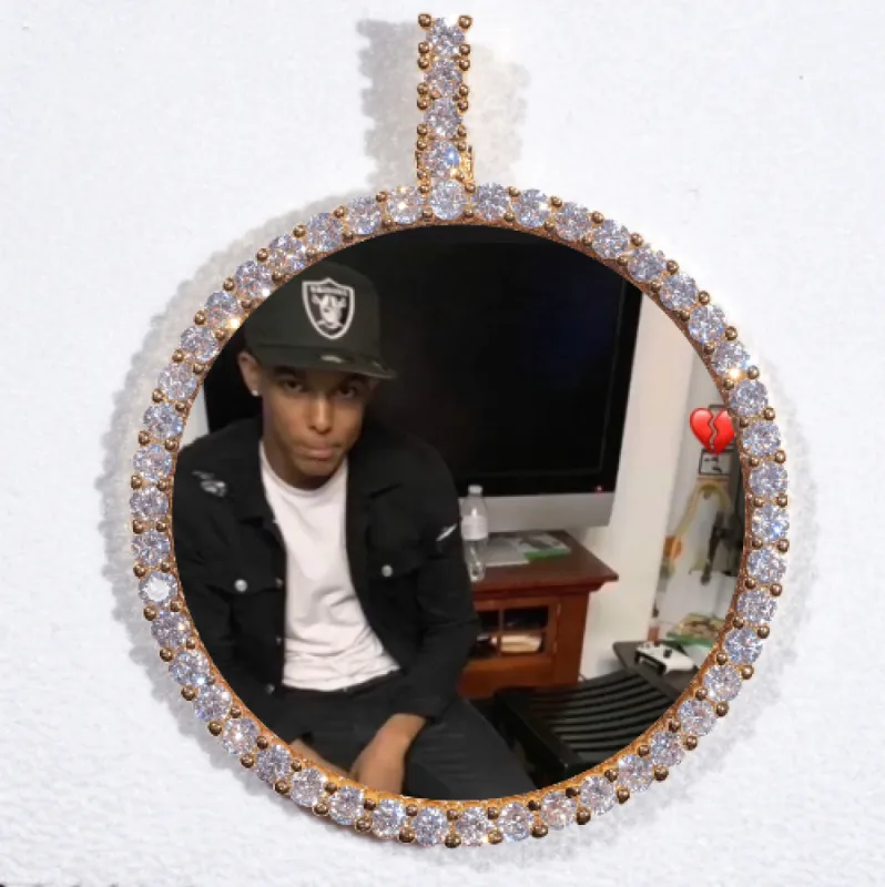 LARGE 3D CIRCLE CUSTOM PICTURE PENDANT sold by The GUU Shop