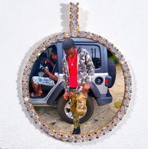 LARGE 3D CIRCLE CUSTOM PICTURE PENDANT sold by The GUU Shop