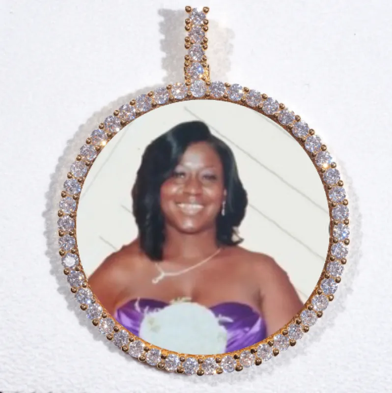 LARGE 3D CIRCLE CUSTOM PICTURE PENDANT sold by The GUU Shop