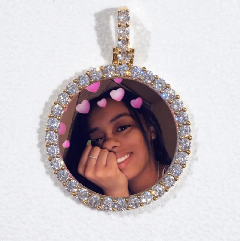 3D CIRCLE CUSTOM PICTURE PENDANT SMALL SIZE sold by The GUU Shop