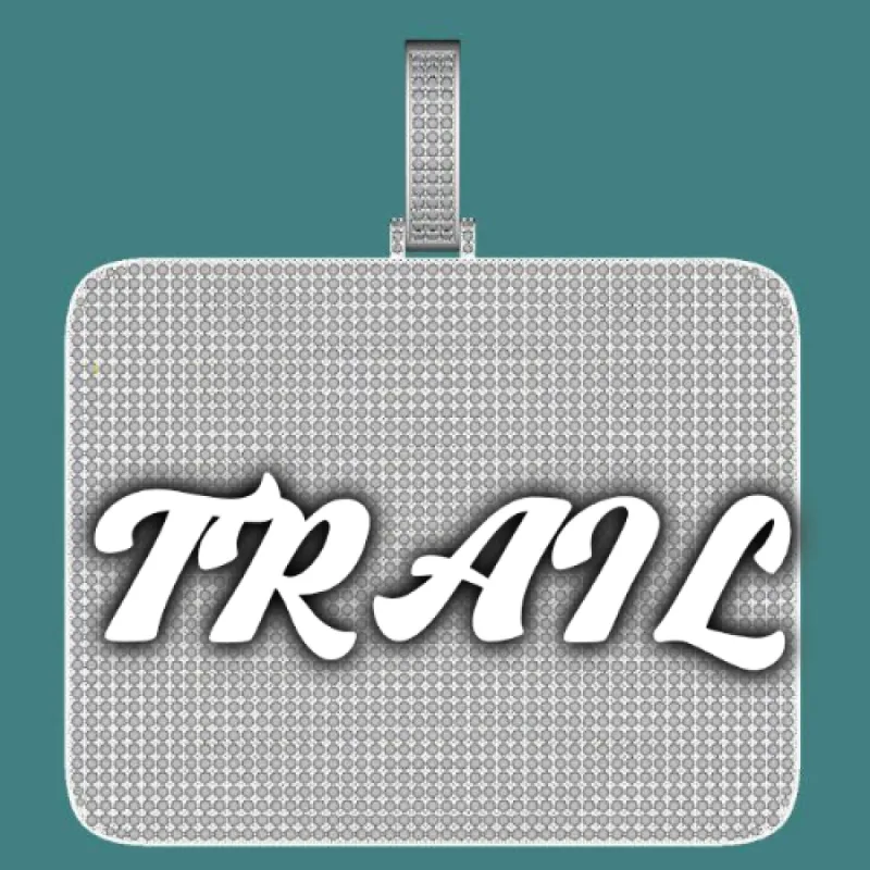 CUSTOM LETTER NECKLACE 3D BIG SQUARE sold by The GUU Shop