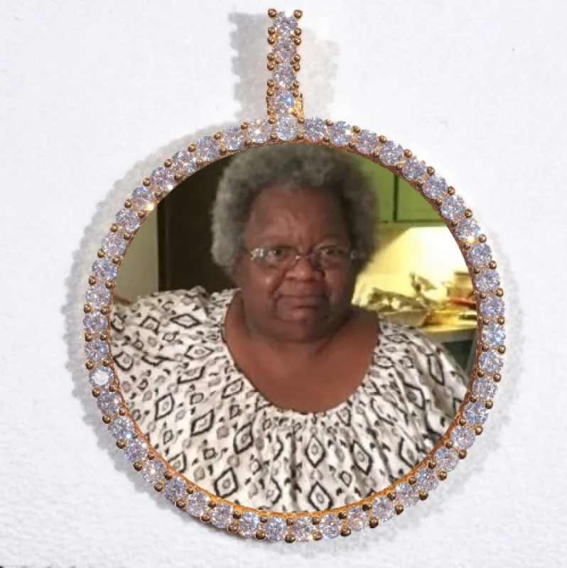 LARGE 3D CIRCLE CUSTOM PICTURE PENDANT sold by The GUU Shop