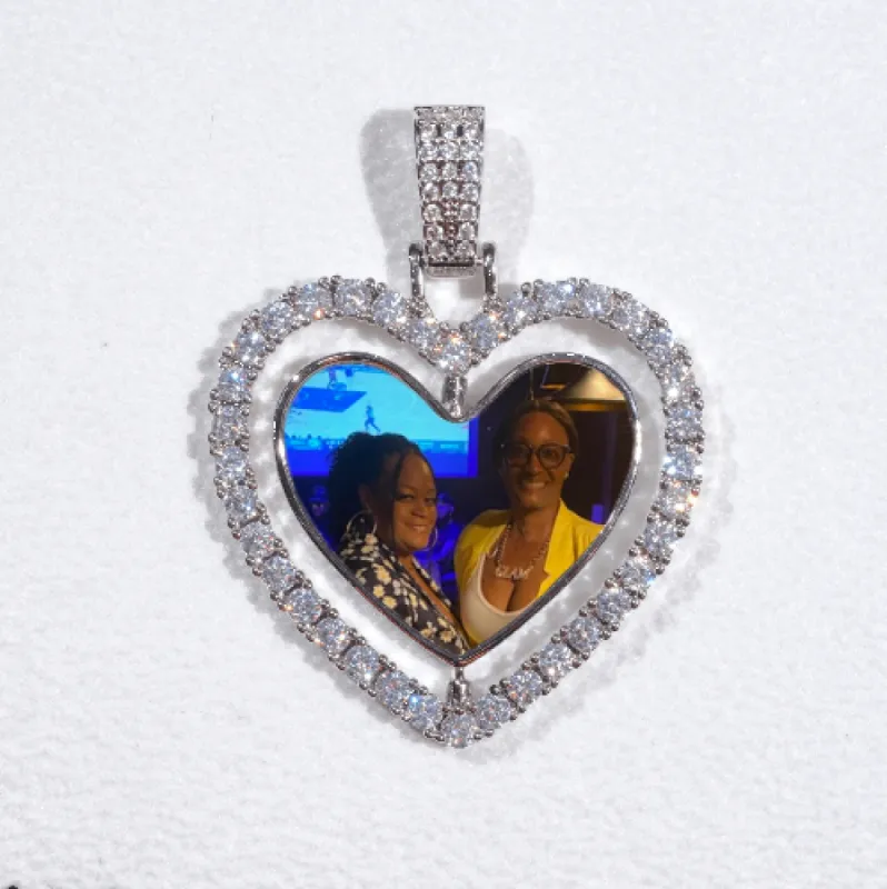 3D Spinning 2-Faced Heart Custom Picture Pendant sold by The GUU Shop