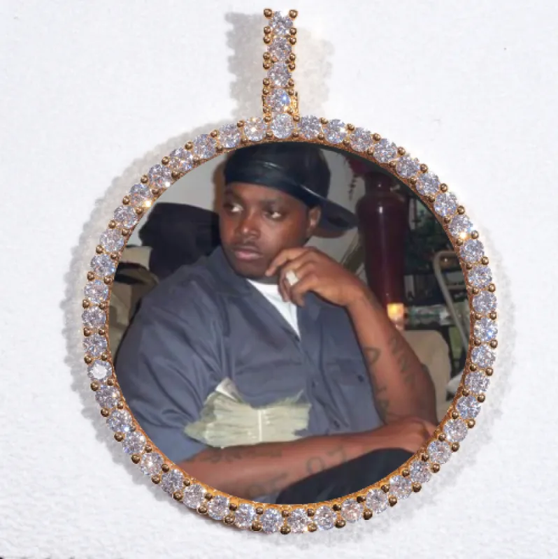 LARGE 3D CIRCLE CUSTOM PICTURE PENDANT sold by The GUU Shop