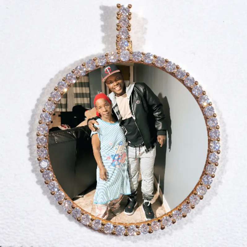 LARGE 3D CIRCLE CUSTOM PICTURE PENDANT sold by The GUU Shop