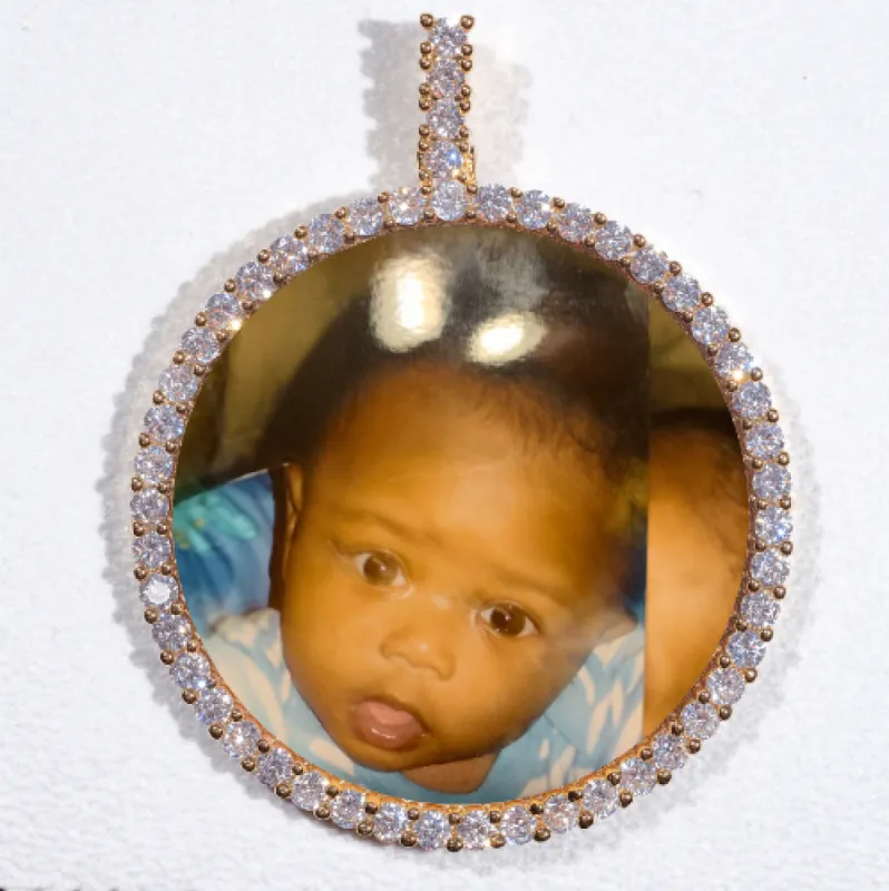 LARGE 3D CIRCLE CUSTOM PICTURE PENDANT sold by The GUU Shop