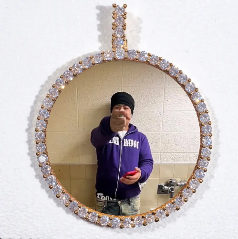 LARGE 3D CIRCLE CUSTOM PICTURE PENDANT made by The GUU Shop