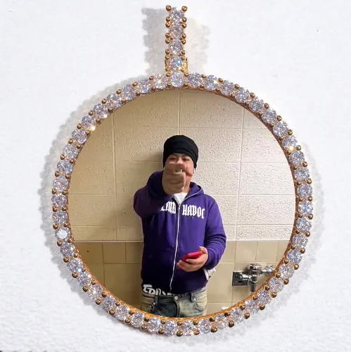 LARGE 3D CIRCLE CUSTOM PICTURE PENDANT sold by The GUU Shop