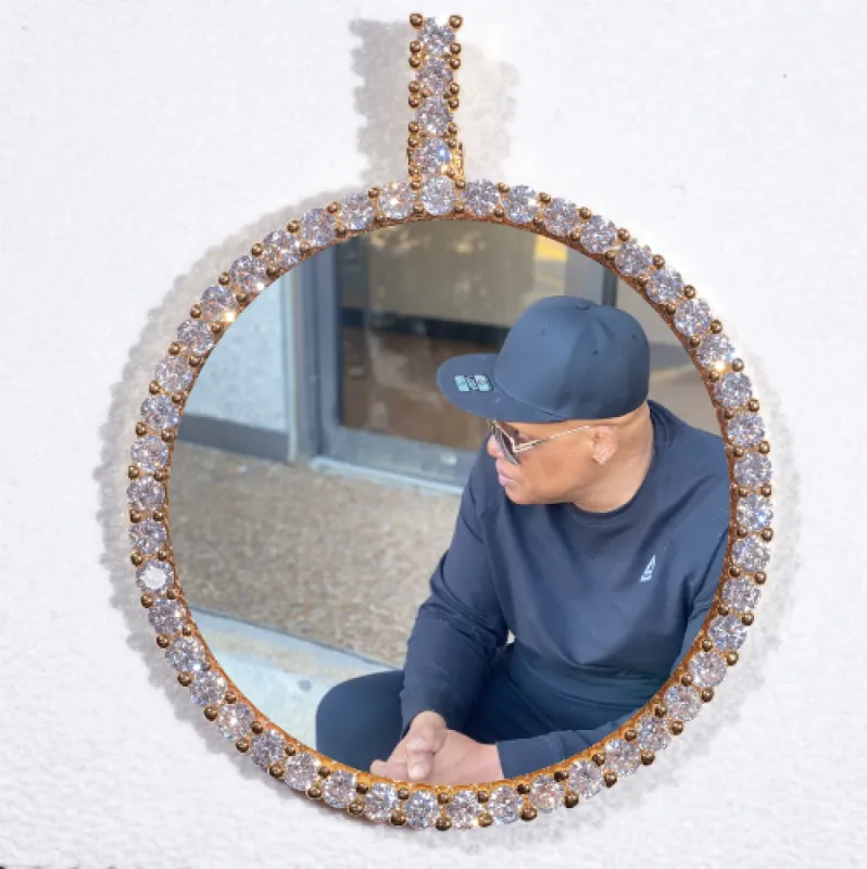 LARGE 3D CIRCLE CUSTOM PICTURE PENDANT sold by The GUU Shop