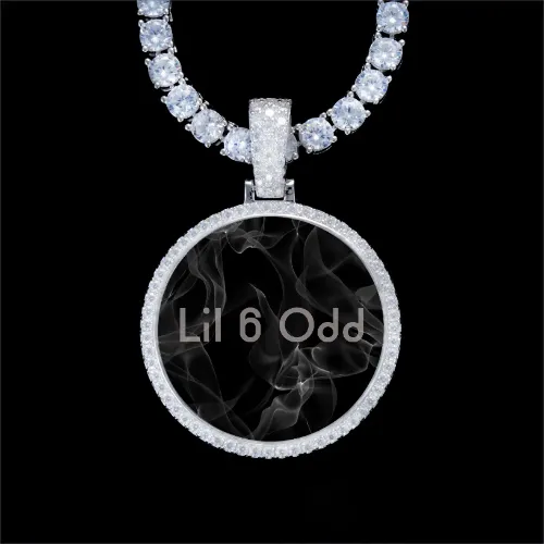 925S & VVS Moissanite 3D Circle Custom Picture Pendant sold by The GUU Shop