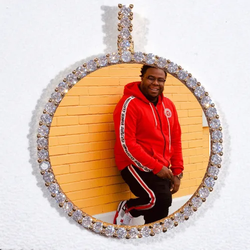 LARGE 3D CIRCLE CUSTOM PICTURE PENDANT sold by The GUU Shop