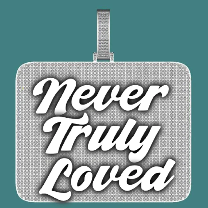 CUSTOM LETTER NECKLACE 3D BIG SQUARE sold by The GUU Shop