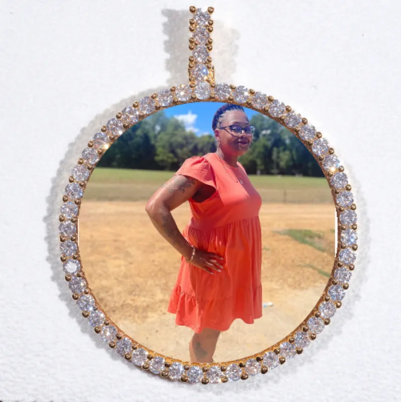 LARGE 3D CIRCLE CUSTOM PICTURE PENDANT sold by The GUU Shop